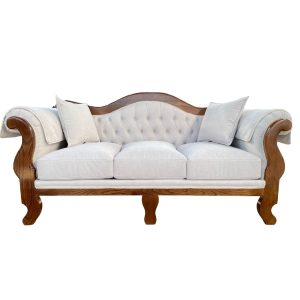 Sofá Normando Blanco en Madera de Castaño