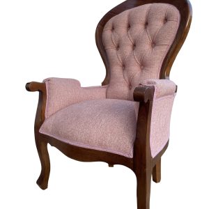 SITIAL PRESIDENCIAL MADERA CASTAÑO-TAPIZ PINK